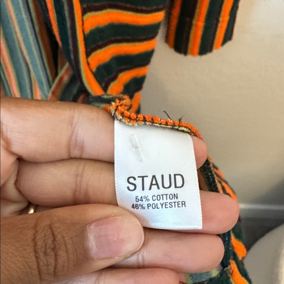 STAUD Mia Robe Duster Sweater in Pistachio & Cantaloupe Cocomaya XS - Picture 7 of 8